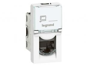 Legrand 694622 Program Mosaic LCS2 RJ45 Cat 6 UTP, 1 modul, fehér aljzat