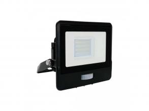 20W LED PIR Szenzoros Reflektor SAMSUNG Chip Fekete Test 3000K