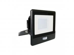 30W LED PIR szenzoros reflektor SAMSUNG chip fekete test 3000K