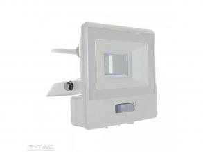 10W LED PIR érzékelős reflektor SAMSUNG Chip fehér ház 6400K 1M kábel