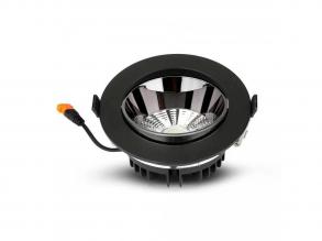 LED Downlight SAMSUNG Chip 20W COB Reflektor Fekete Ház 6400K