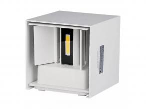 5W Fali lámpa Bridglux chippel, fehér szögletes test, IP65, 4000K