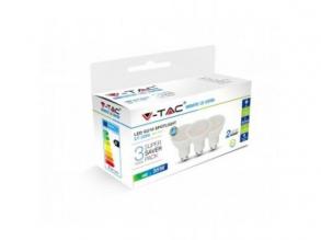 LED lámpa , égő , spot , GU10 foglalat , 110° , 5 Watt , meleg fehér , 3 darabos csomag