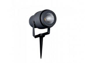 LED lámpatest , földbeszúrható , kerek , 12W , meleg fehér , fekete , kültéri , IP65 , V-TAC