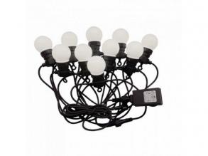 Led fényfüzér , kültéri , E27 , 10 db x 0.5W , 5 m , meleg fehér , IP44