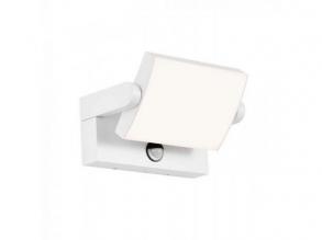 LED lámpatest , oldalfali , mozgásérzékelős , 17W , meleg fehér , téglalap , fehér , kültéri , IP65