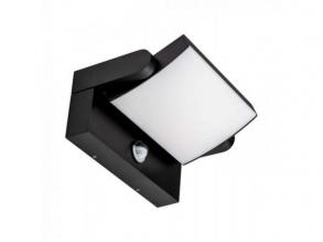 LED lámpatest , oldalfali , mozgásérzékelős , 17W , természetes fehér , téglalap , fekete , kültéri , IP65