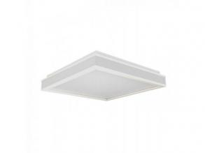 LED lámpatest , négyzet , mennyezeti , 45 cm , 38W , természetes fehér , alumínium, fehér