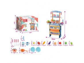 Fiús játékkonyha kiegészítőkkel 55x20x36cm