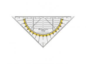 Faber-Castell: Háromszög vonalzó benne szögmérővel