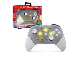 Armor3 M07467-CL NuChamp Nintendo Switch vezeték nélküli LED átlátszó kontroller
