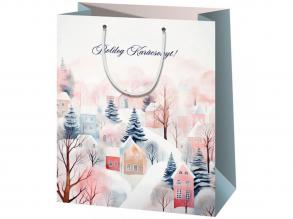 Cardex: Havas házak nagy méretű ajándéktáska 26x13x33cm
