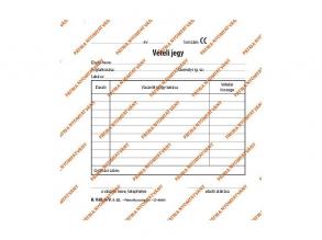 B.VALL.9/V 140x140mm 50x2lapos "Vételi jegy" nyomtatvány