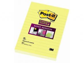 Post-it Super Sticky 102x152mm vonalas 75 lapos nárciszsárga jegyzettömb