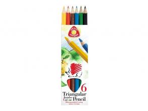 ICO Süni Jumbo háromszög alakú festett 6db-os vegyes színű színes ceruza