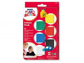 Fimo Kids gyurmázó massza standard színek, 6 db.