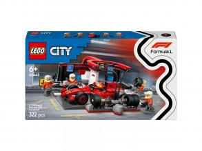 LEGOŽ City: F1Ž-es boxutca és személyzet, Ferrari autóval (60443)