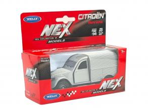 Welly: Citroen 2CV szürke fém kisautó modell 1/64