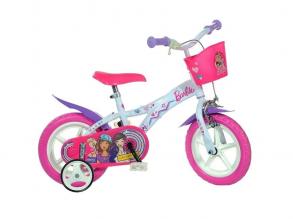 Barbie rózsaszín-fehér kerékpár 12-es méretben