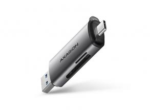Axagon CRE-SAC USB 3.2 Type-A és Type-C SD/microSD kártyaolvasó