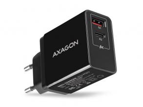 Axagon ACU-PQ22 QC3.0 + USB-C fekete fali töltő
