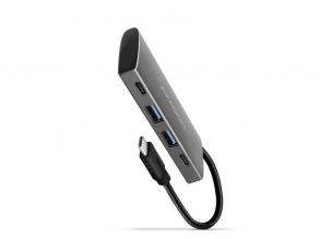 Axagon HMC-4G2 4 portos USB3.2. Gen 2 ezüstfekete HUB