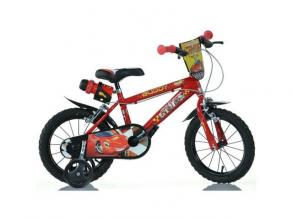 Cars piros gyerek bicikli 16-os méretben - Dino Bikes kerékpár