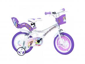 Unikornis Akadémia fehér-lila bicikli 14-es méretben - Dino Bikes kerékpár