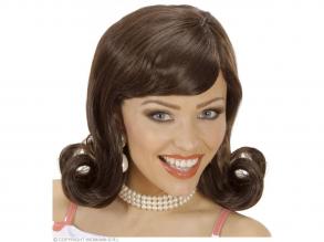 Női paróka, 50-es évek, barna