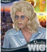 70-es évek paróka bajusszal, szőke