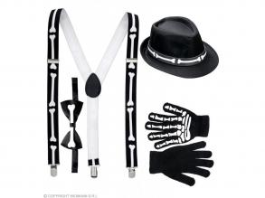 Csontvázas jelmez szett unisex felnőtt jelmez