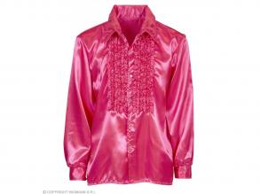 Fodros selyem ing, pink férfi jelmez