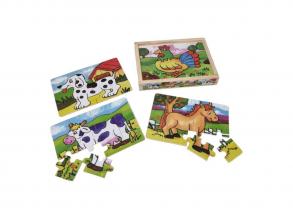 Négy fa puzzle egy dobozban  12 darab