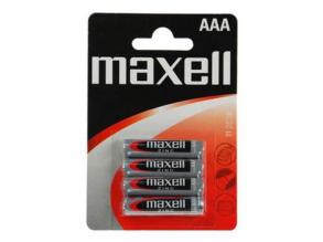 Maxell: Szén-cink féltartós vékony ceruzaelem 1.5V AAA R03 4db bliszteres csomagolásban