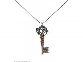 Steampunk nyaklánc kulcs medállal