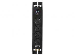 EMOS P54222 2m 1800J SCHUKO 4 csatlakozós túlfeszültség védett elosztó