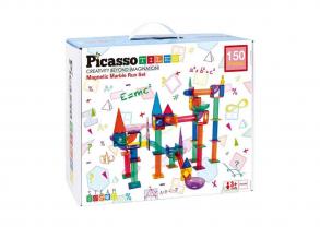PicassoTiles golyópálya  mágneses építőelemek, 150 darab