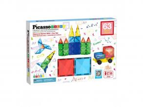 PicassoTiles Diamond Series  mágneses építőelemek  63 darab