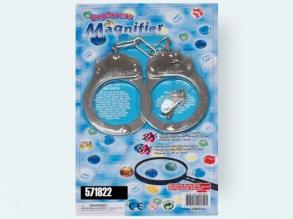 Játék rendőrbilincs, fém, bliszter