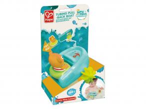 Hape fürdőjáték visszahúzható csónak medvével