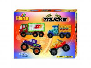 Hama vasalható gyöngy készlet teherautók 4000 darabos