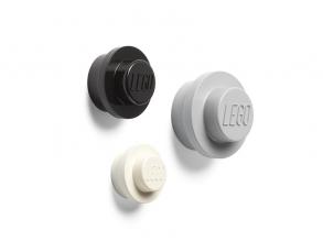 LEGO Fali akasztó szett, fekete, fehér, szürke