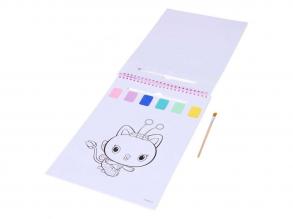 Gabby babaháza akvarellfesték-készlet könyv  ecsettel