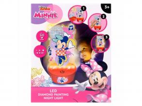 Minnie egér gyémántfestésű éjjeli lámpa