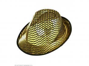 Csillogó arany színű kalap