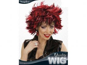 Steamy női paróka, fekete-vörös