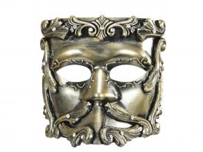 Casanova deluxe barokk maszk, bronz színű, strassz köves