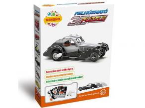 Felhúzható Szürke Oldtimer autó 3D puzzle