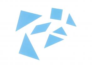 Átlátszó tangram szett  168 darabos