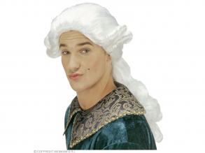 Herceg paróka, hosszú, fehér